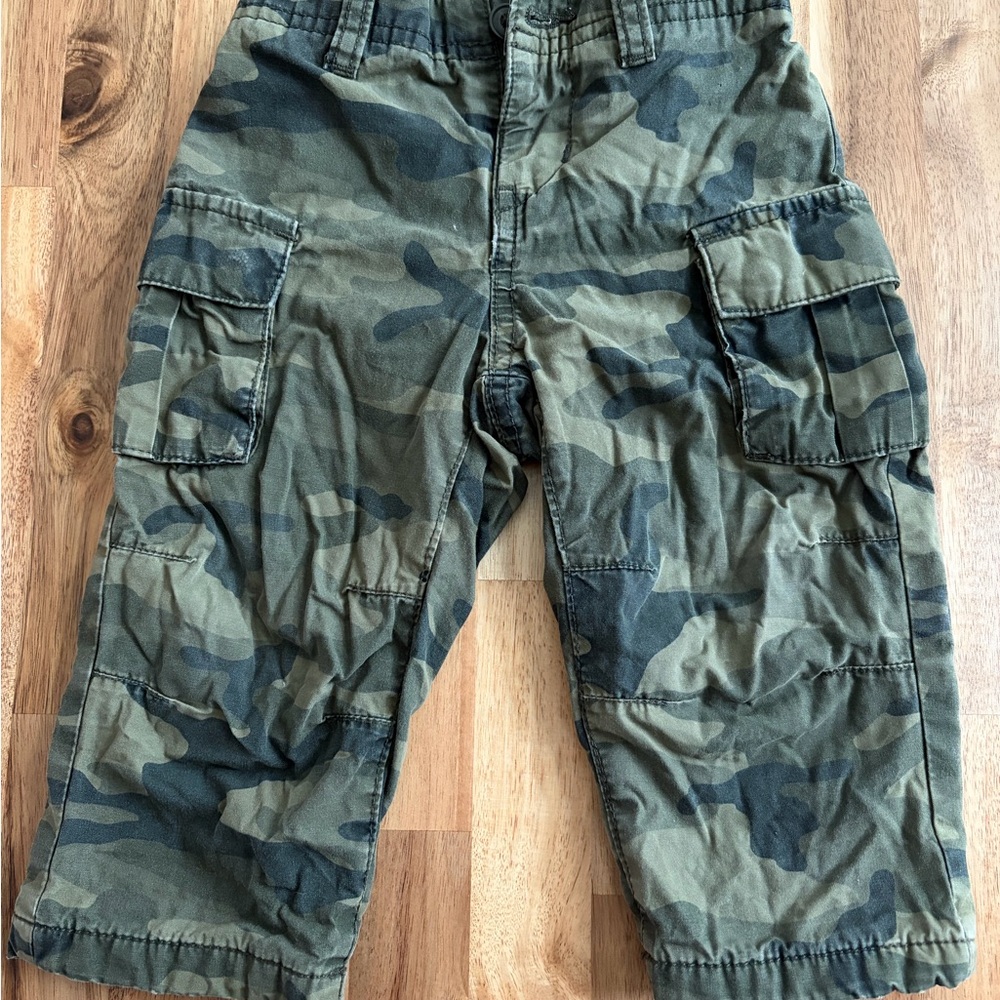 Baby GAP Cargo Pants Camo Jersey Lined
